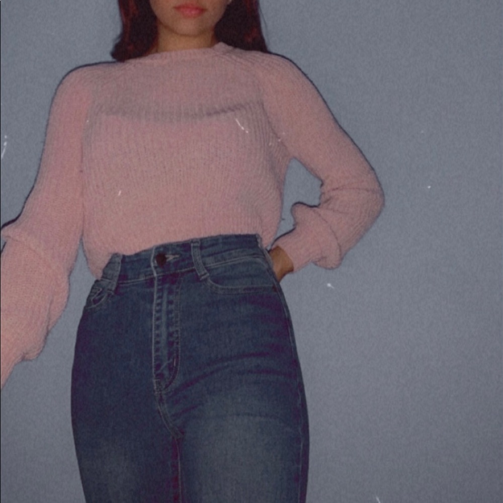 Pink cropped long sleeve